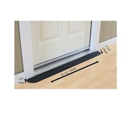 Handi Ramp ADA Compliant Rubber Threshold Ramp: 1/2" Rise x 41-1/2" Wide x 3-1/4" Depth MRAEZ0010